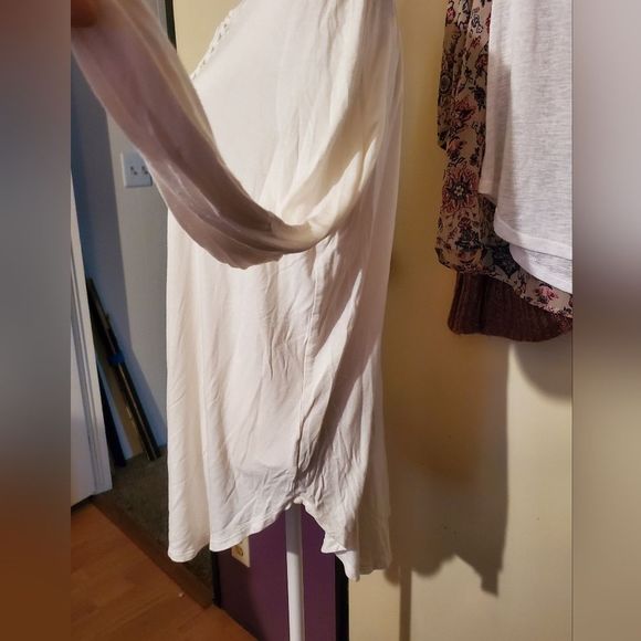 American Eagle Outfitters Cream Blouse Xl - Picture 4 of 7